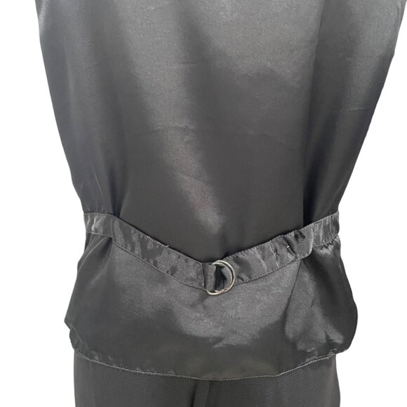 Vintage Jane Ashley Black Velvet Floral Sequin Vest L Boho Chic Festival Holiday - Picture 5 of 12